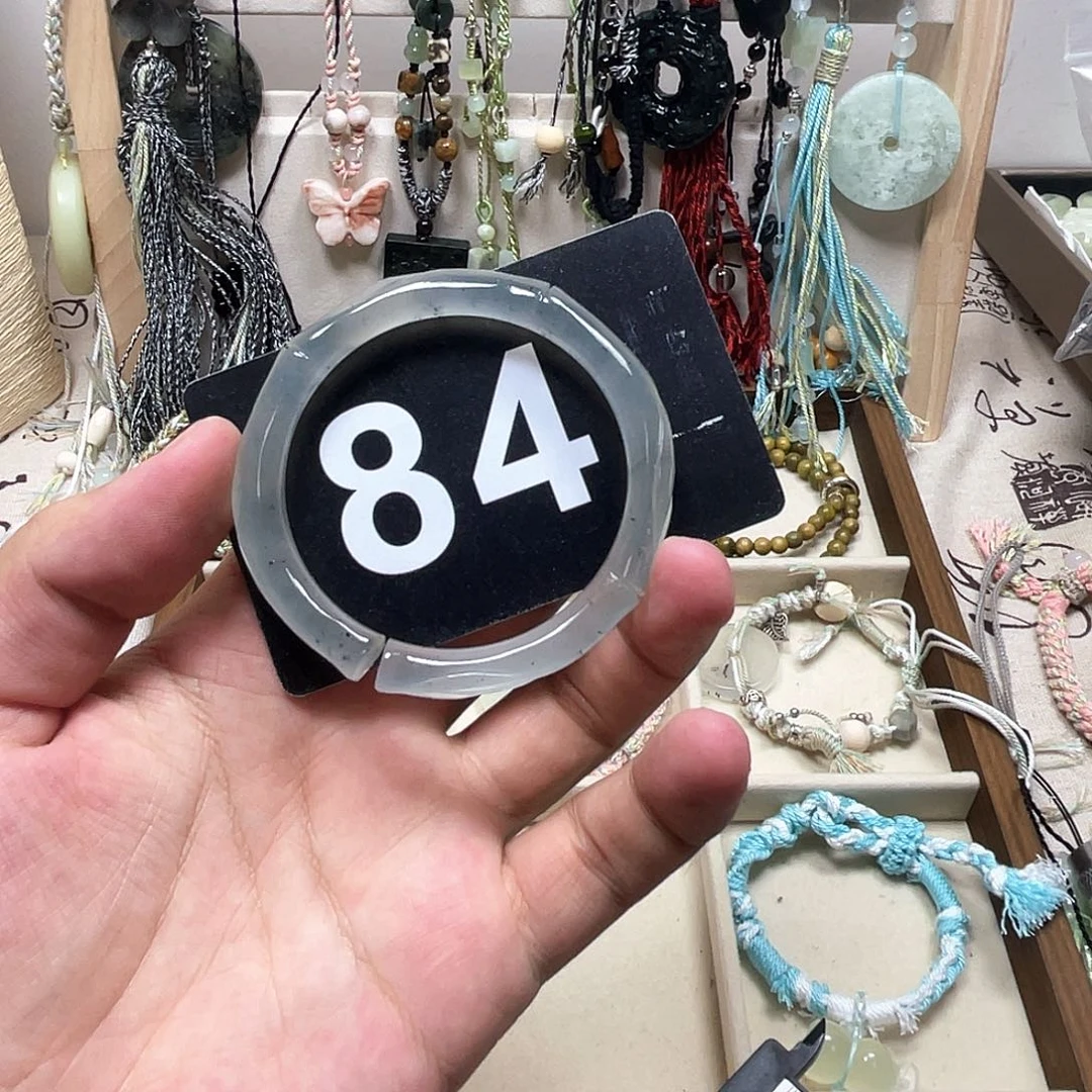 小***)蛇纹石玉合金颈饰