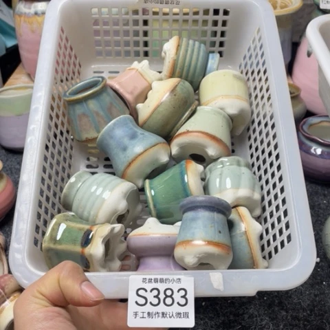 紫砂花盆微瑕383口径3厘米左右