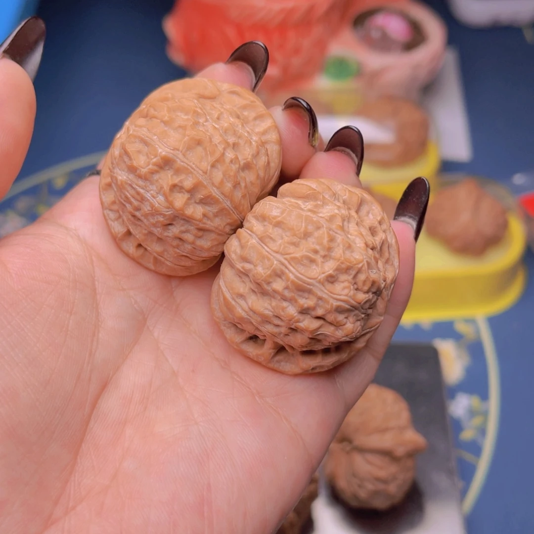 文玩核桃把件没***心南瓜墩42