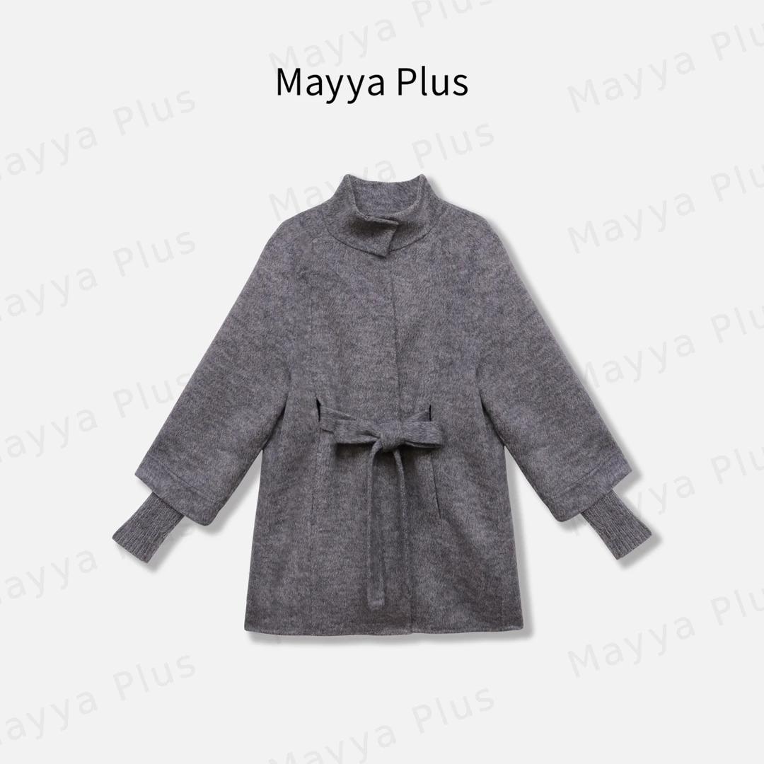 【C位大衣】MayyaPlus麦芽定制中长款羊毛双面毛呢大衣外套32546918