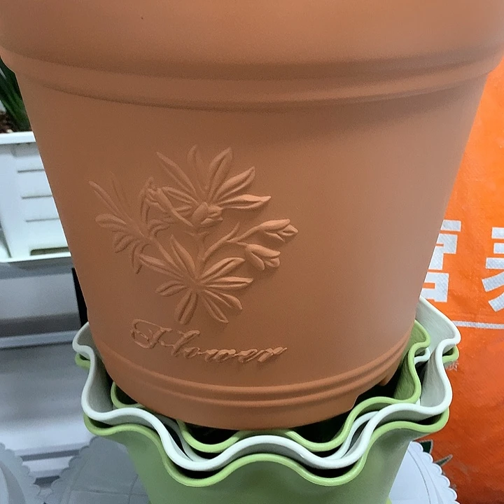 热***）3个大号红色无托浮雕