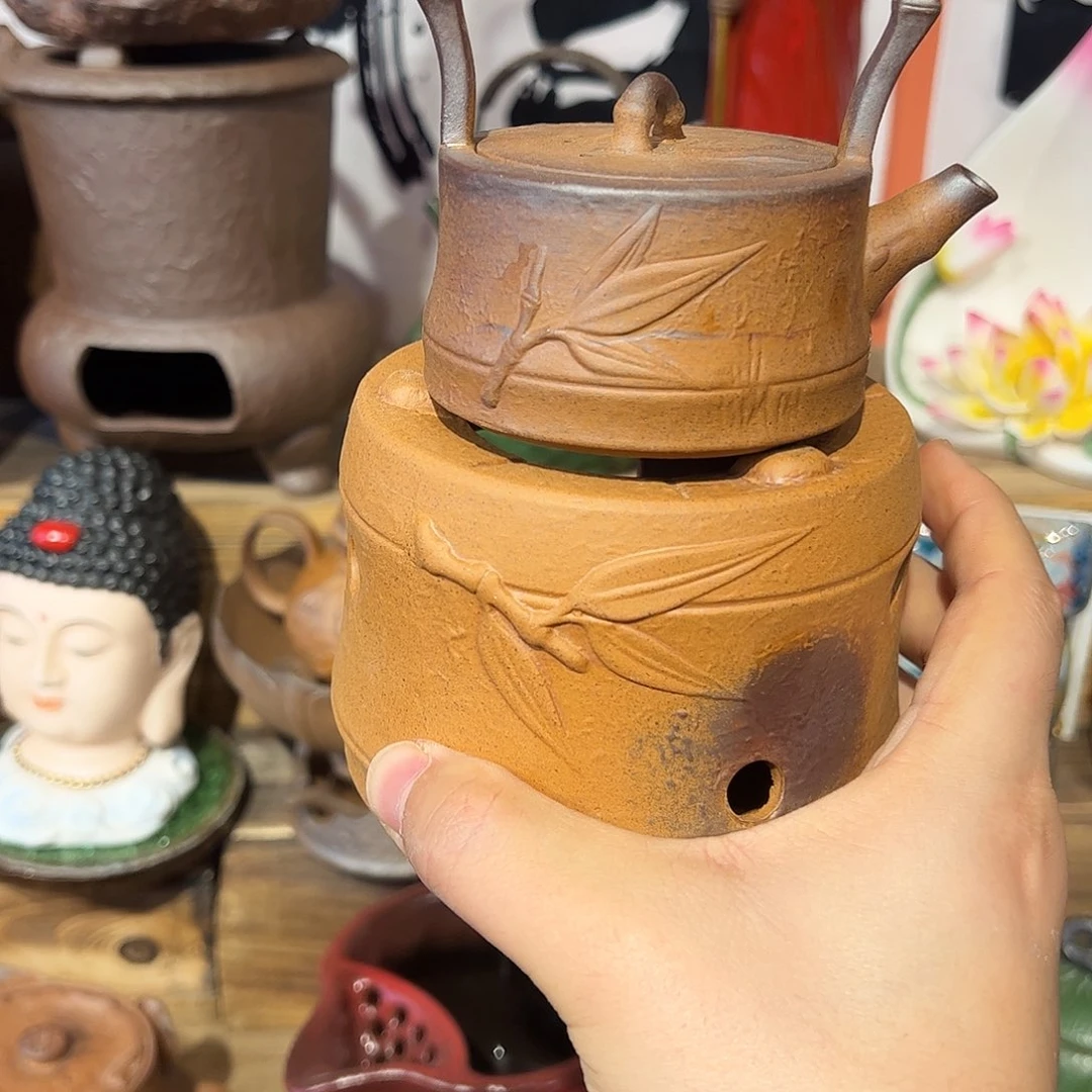 可以养的粗陶原矿老岩泥茶器