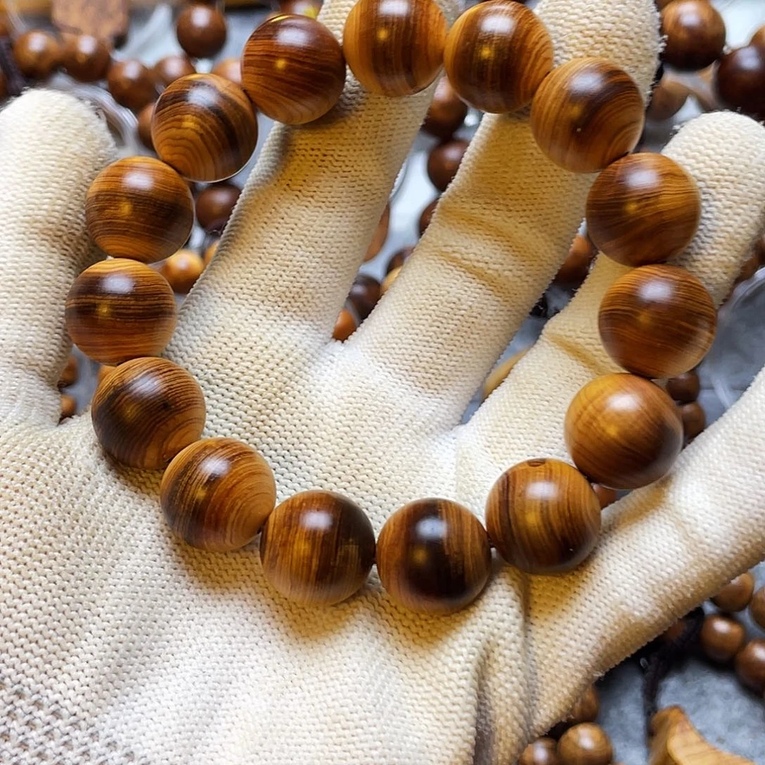 柏木手串/手链太行崖柏15陈化高油黑油素圈