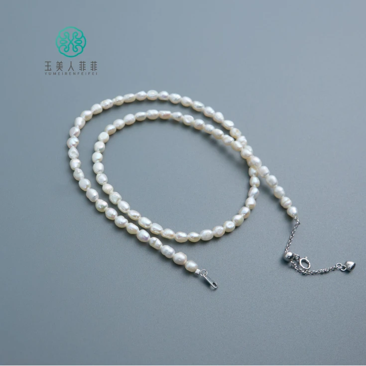 菲菲珠宝好*S925珍珠项链约3mm
