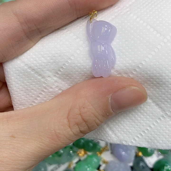 颈饰18K金镶嵌翡翠123456778999