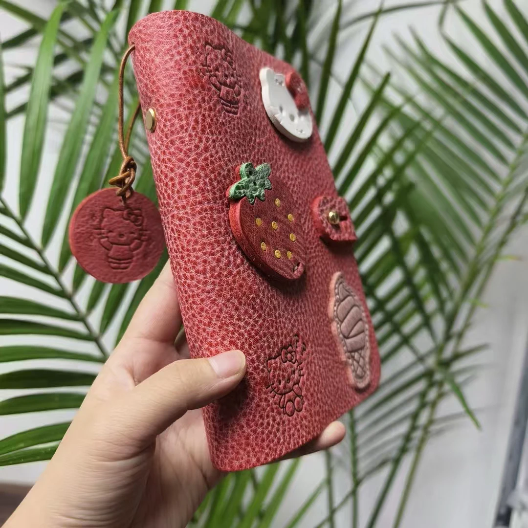 雾腊头层牛皮KT喵A6手写手帐本21103