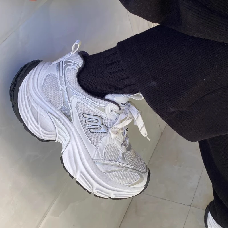 巴黎10x炸街老爹鞋2025春季新款走秀款厚底增高复古休闲运动鞋