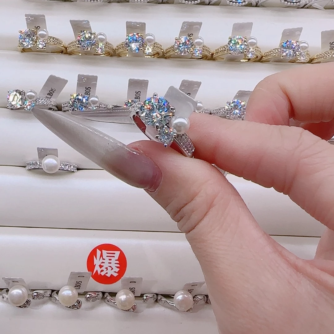 锆石铜合金925银戒指