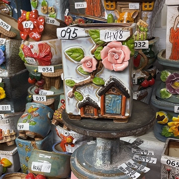 粗陶材质多肉花盆