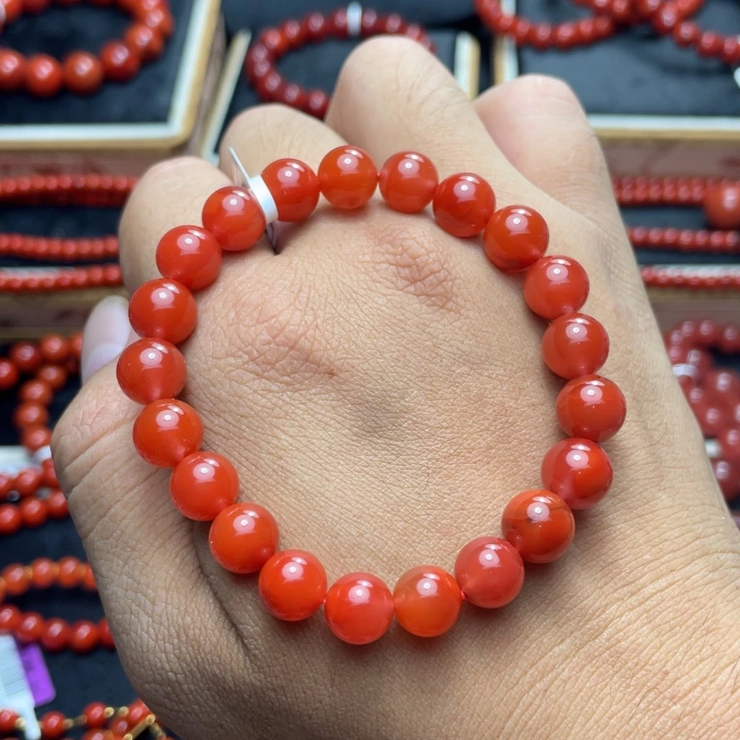 南红玛瑙未镶嵌颈饰9.5mm