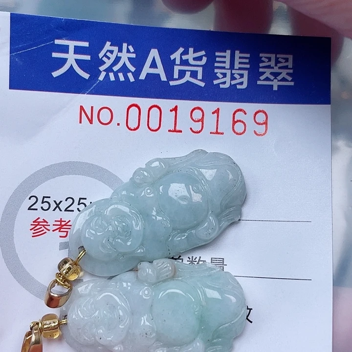 翡翠未镶嵌吊坠(赠链)