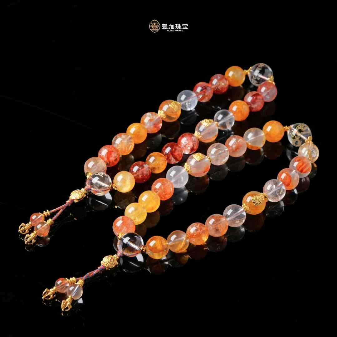 壹加维尼|火彩金运十八子胶花水晶手持多样性发一7816n