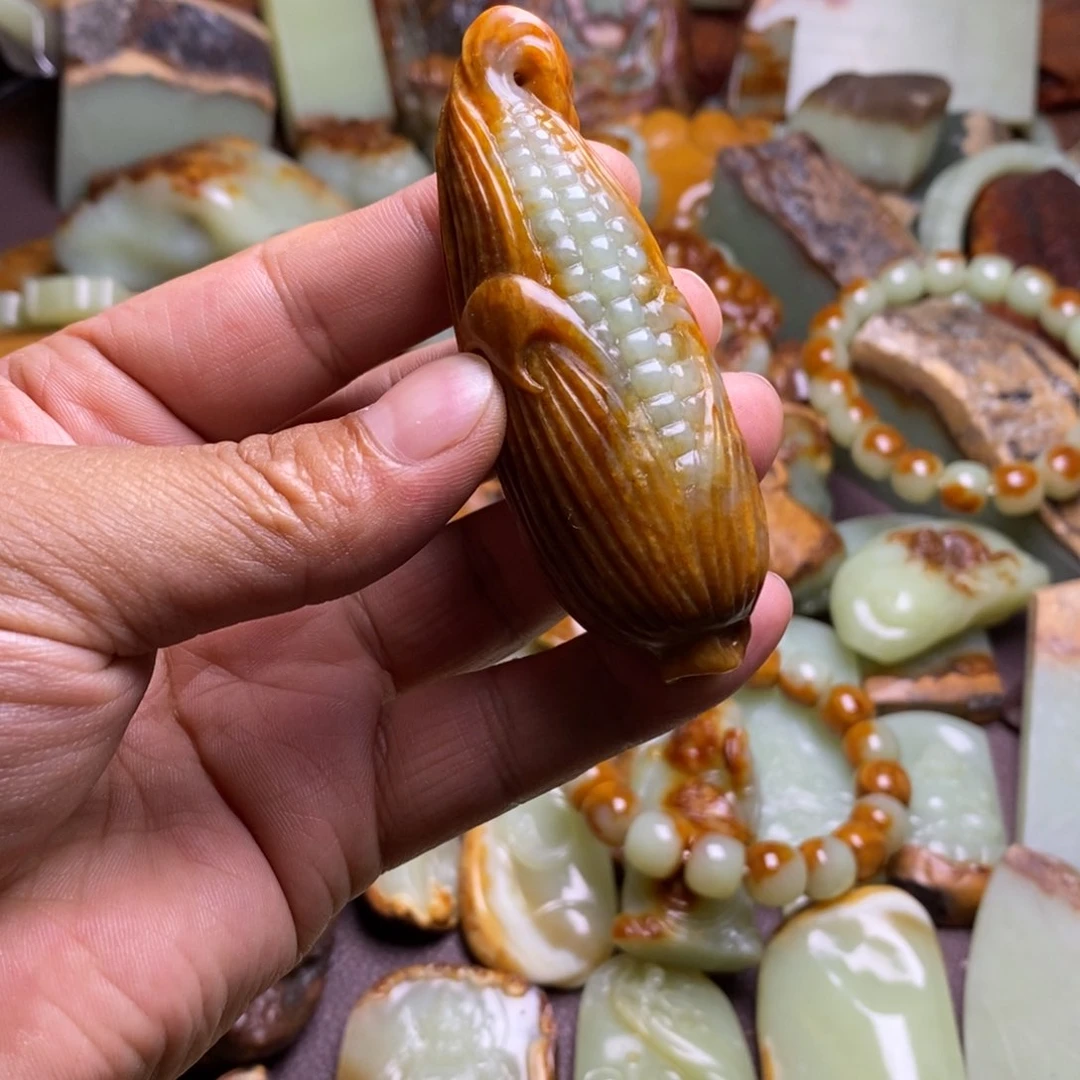 【闪购商品】岫岩河磨玉（透闪石质玉）未镶嵌吊坠(不含链)用****8
