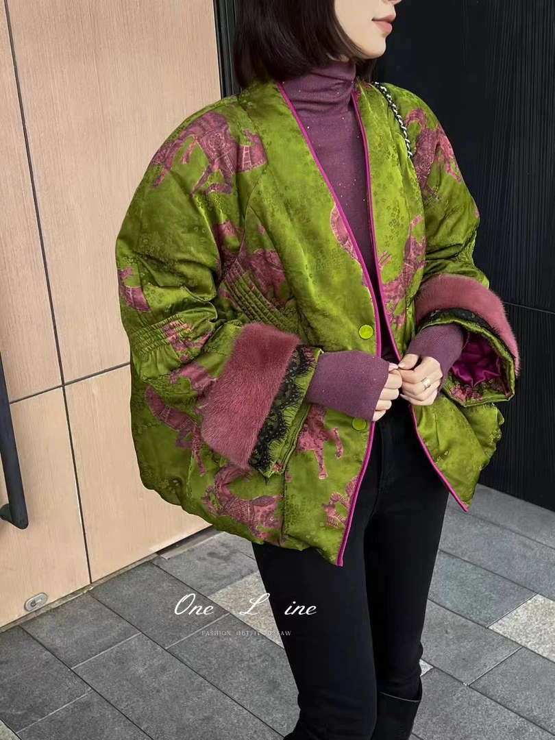 现货【马上暴富】水貂毛国标90白鸭绒百搭保暖羽绒服251197