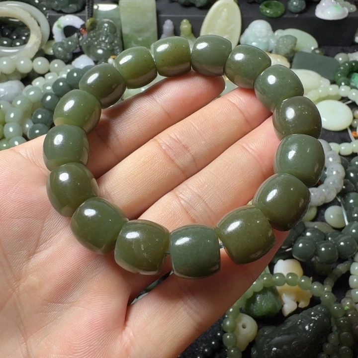 和田玉未镶嵌手链卡14