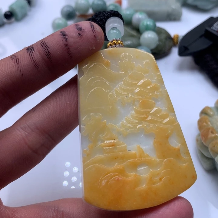 颈饰未镶嵌翡翠保真天然a货翡翠