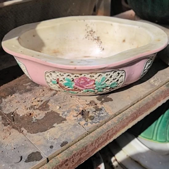 锦***粉彩瓷器水仙花盆一个