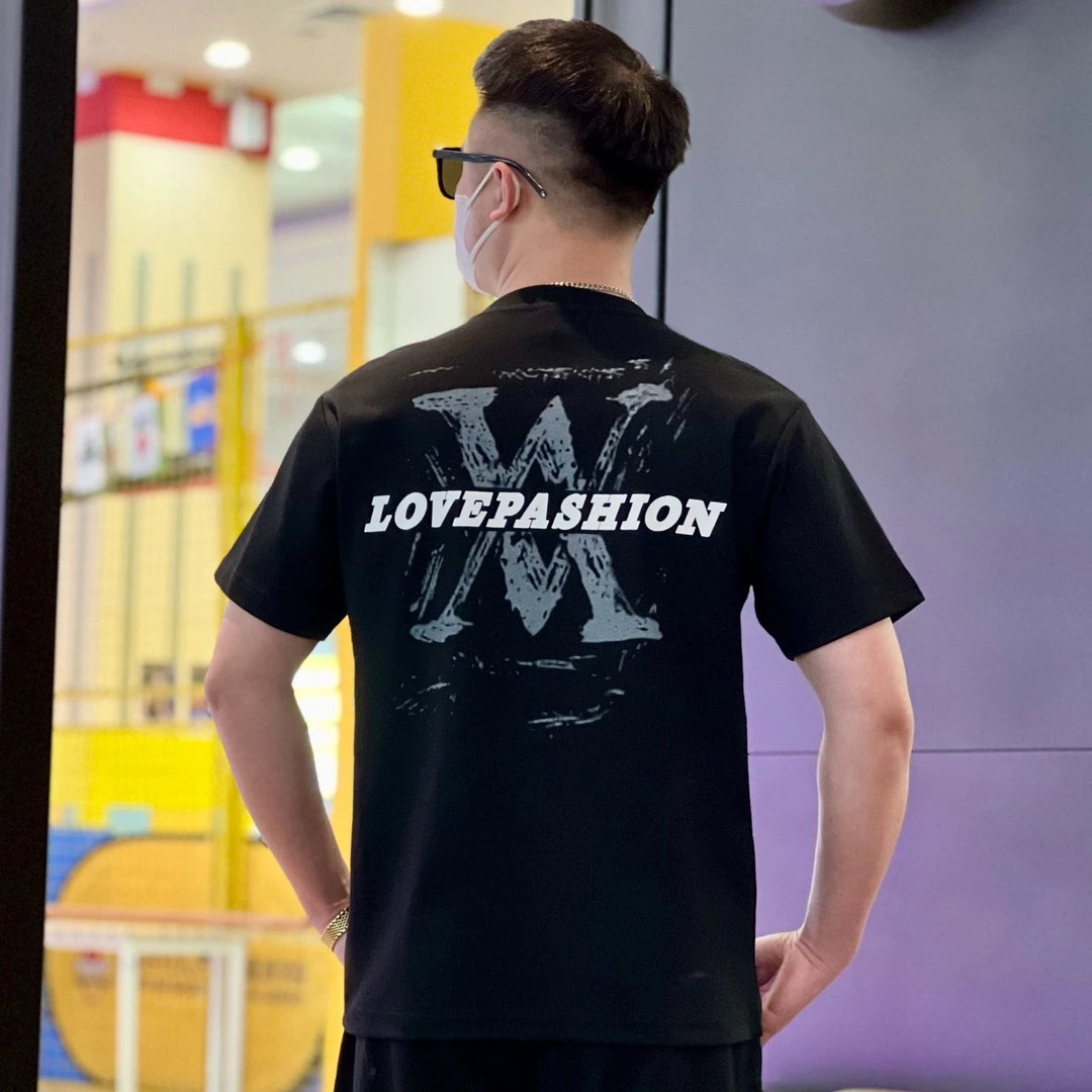 2025夏季复古轻奢短袖男T恤男士韩版潮流微宽松百搭休闲圆领半袖