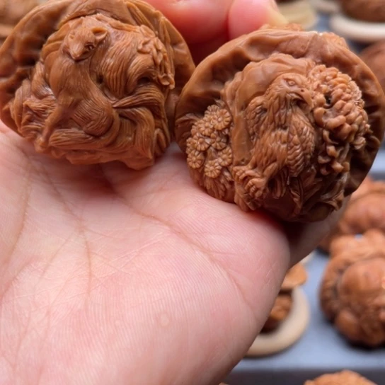 手串/手链核桃梅兰竹菊四君子蛤蟆头核桃雕刻