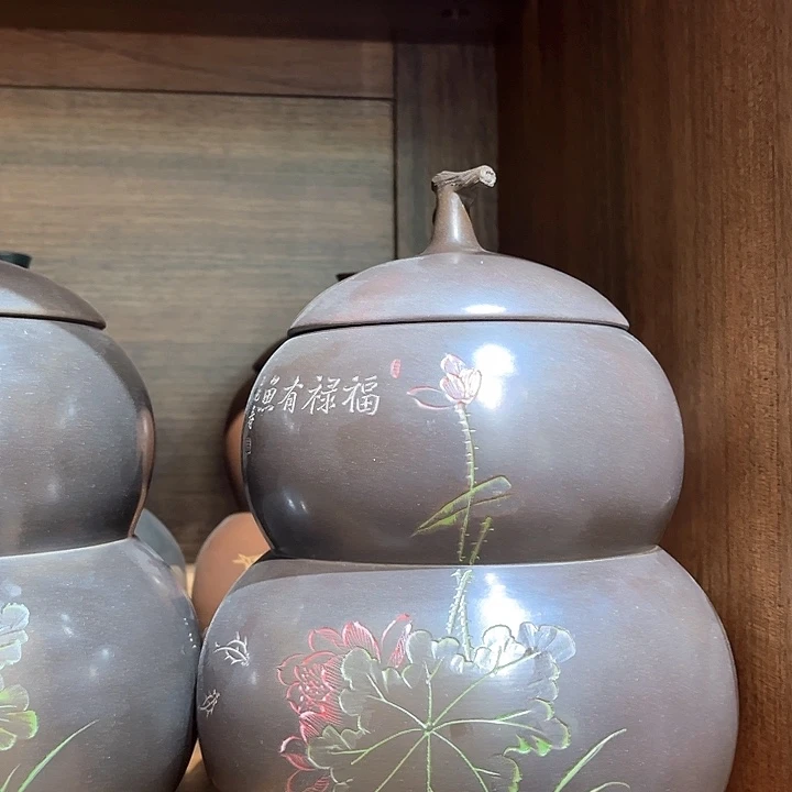 葫芦罐1斤装彩绘百福