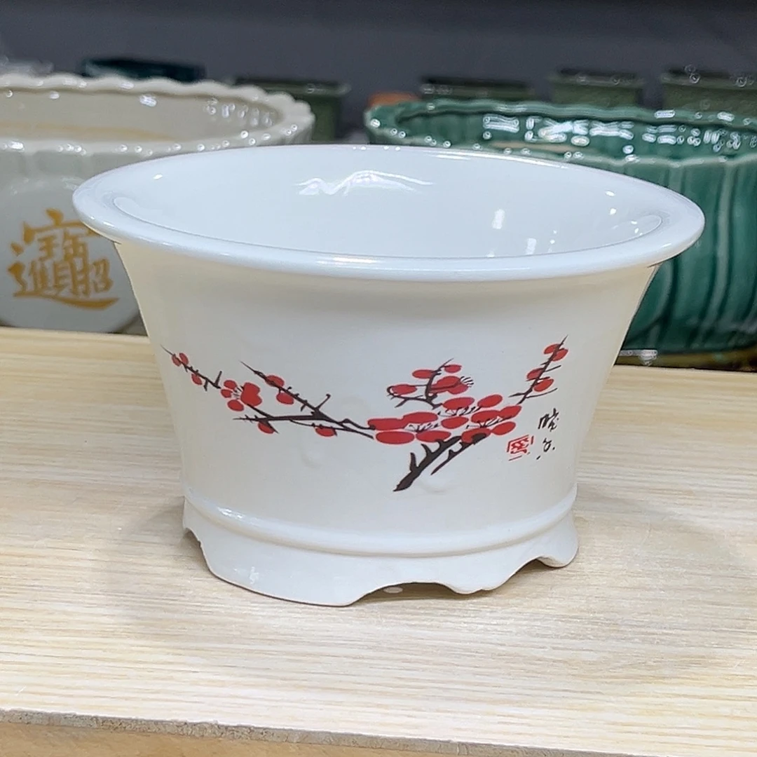 陶瓷绿植多肉微瑕花盆口径15*9