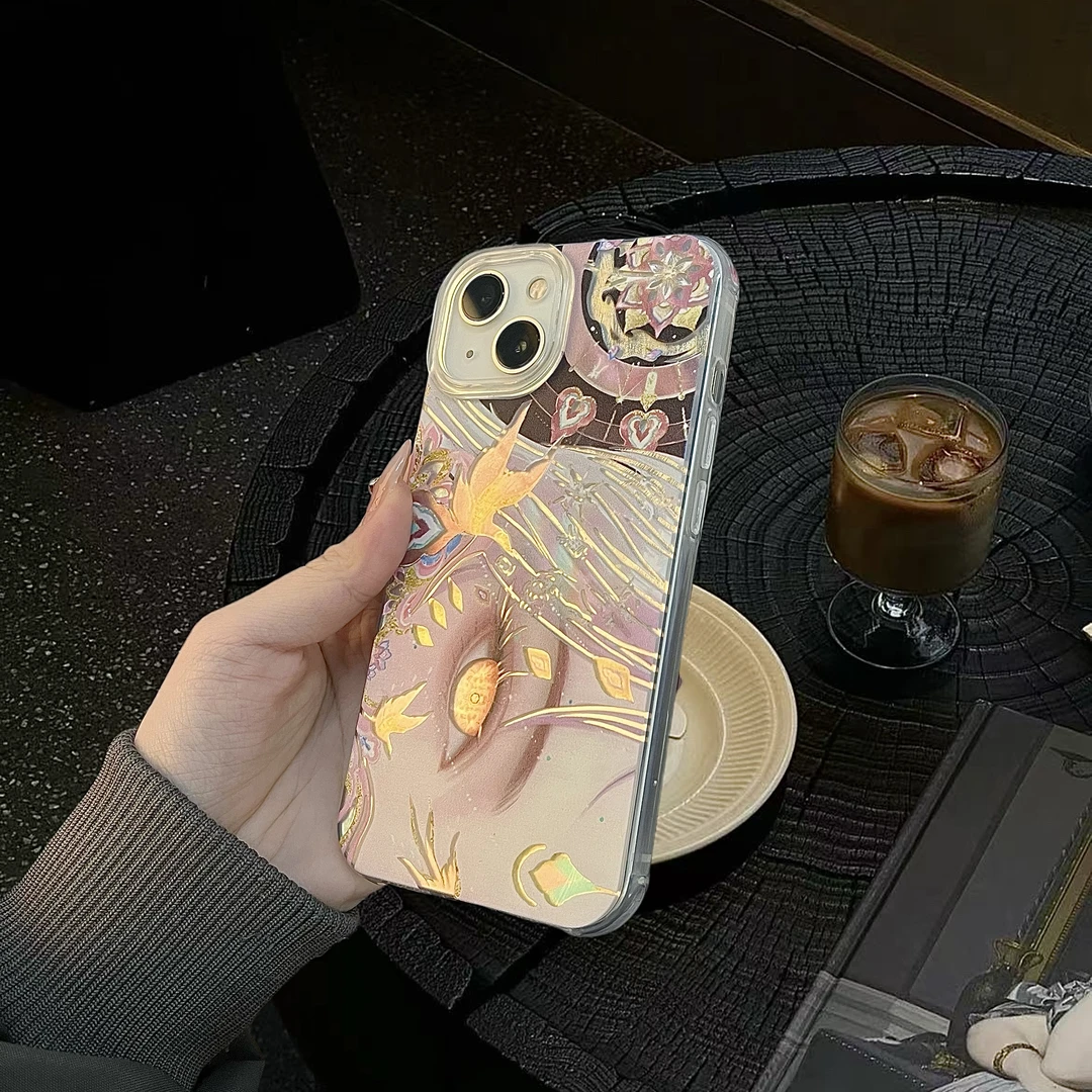 适用苹果华为一加iQ小米蛇年虞姬IMD羽纱创意动漫防摔手机壳