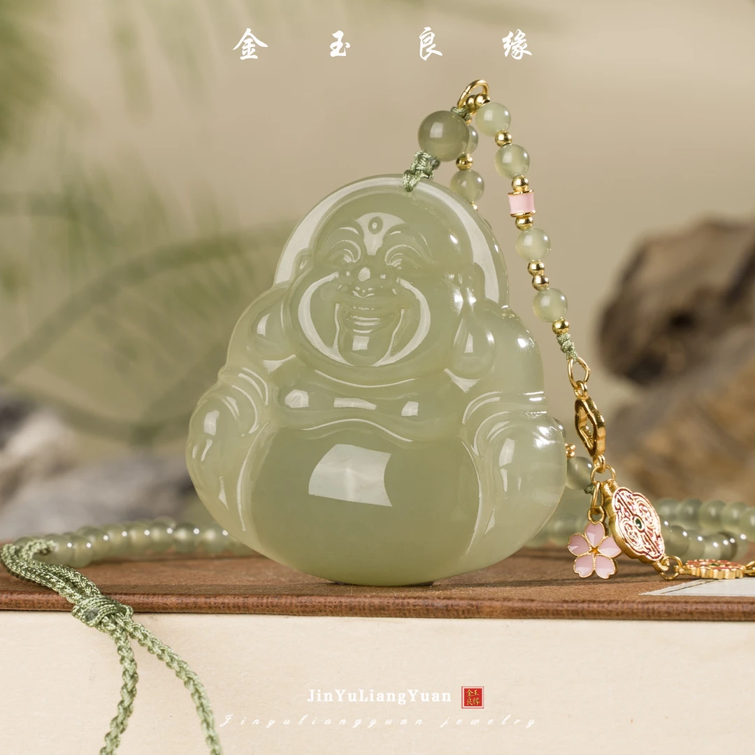 金玉良缘【宁安如梦】和田玉佛公吊坠颜色多样性发一