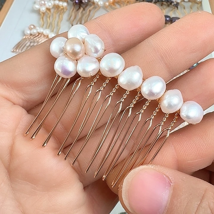 未镶嵌发饰淡水珍珠