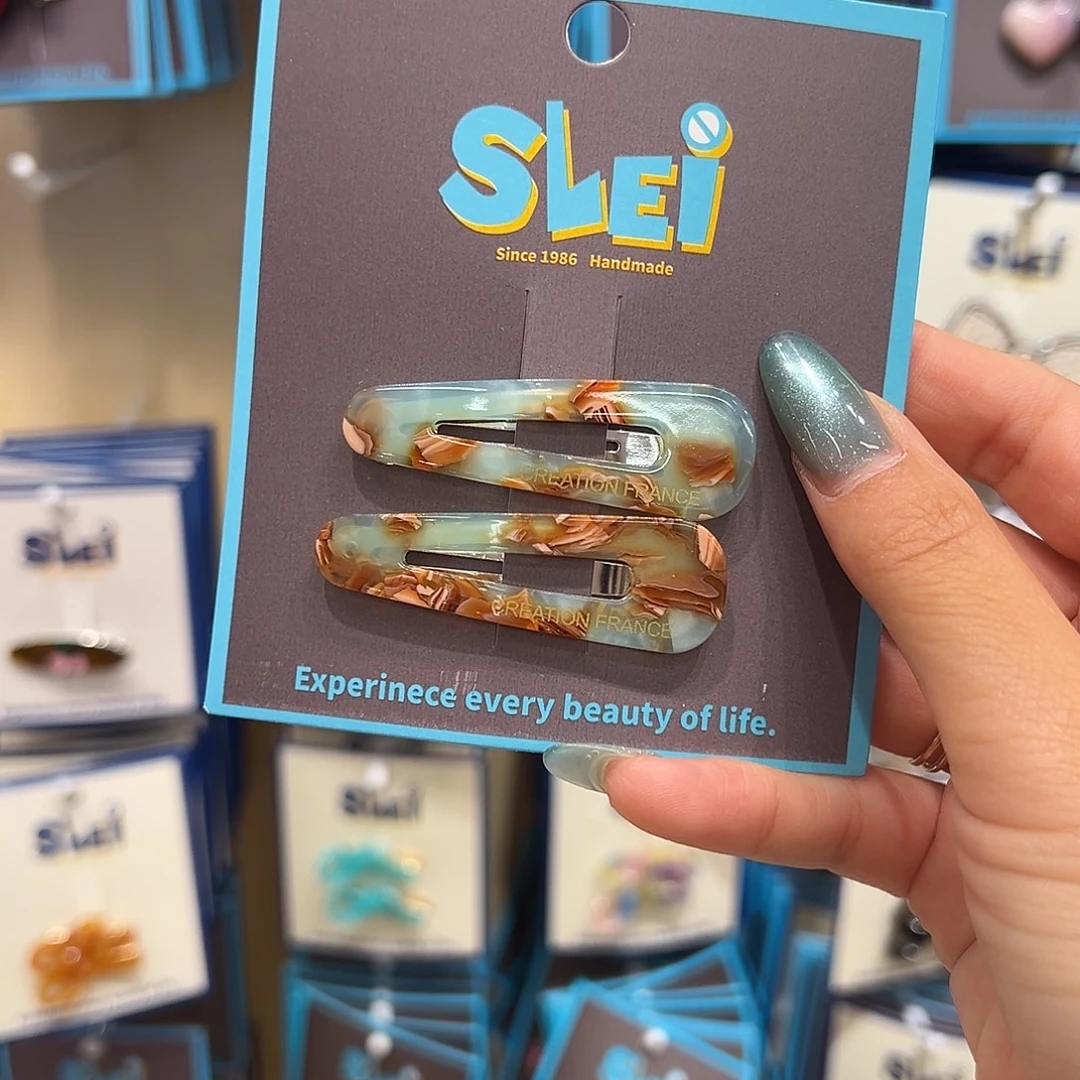 非金属无绿咖色小水滴掰掰夹