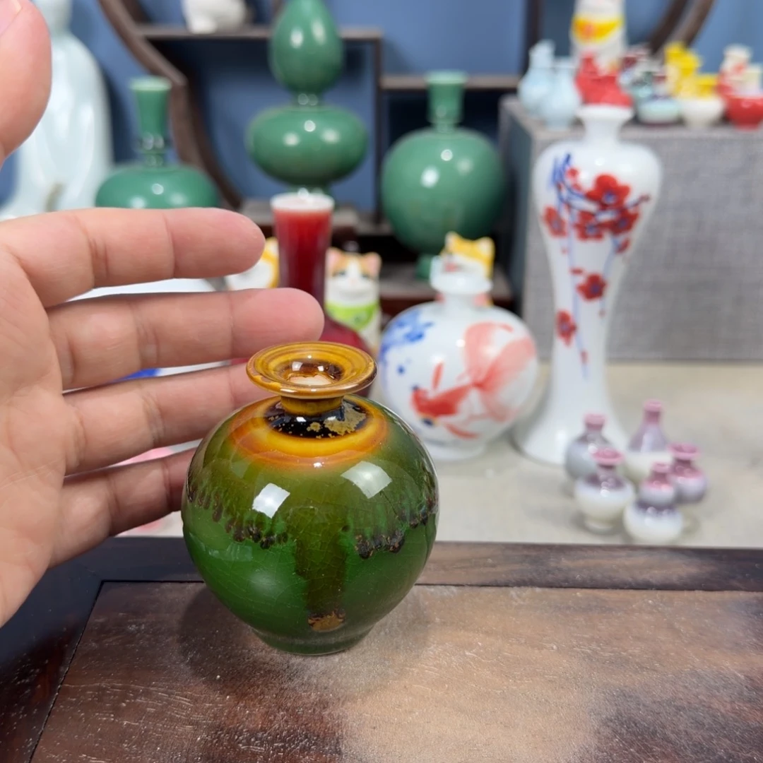 陶瓷手工小花器摆件