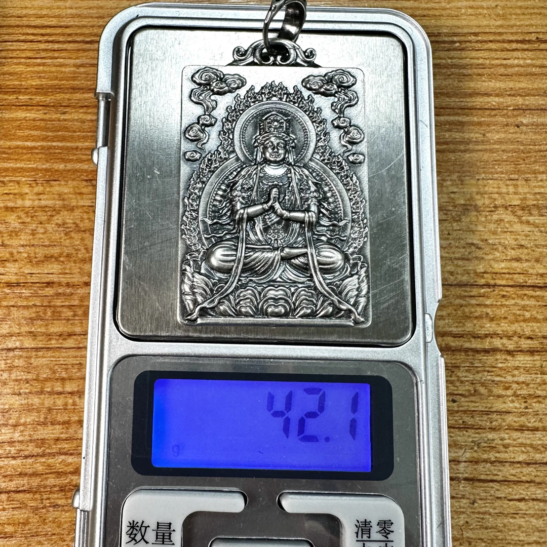 吊坠足银 吊坠足银足银 999阿弥陀吊坠42.1克