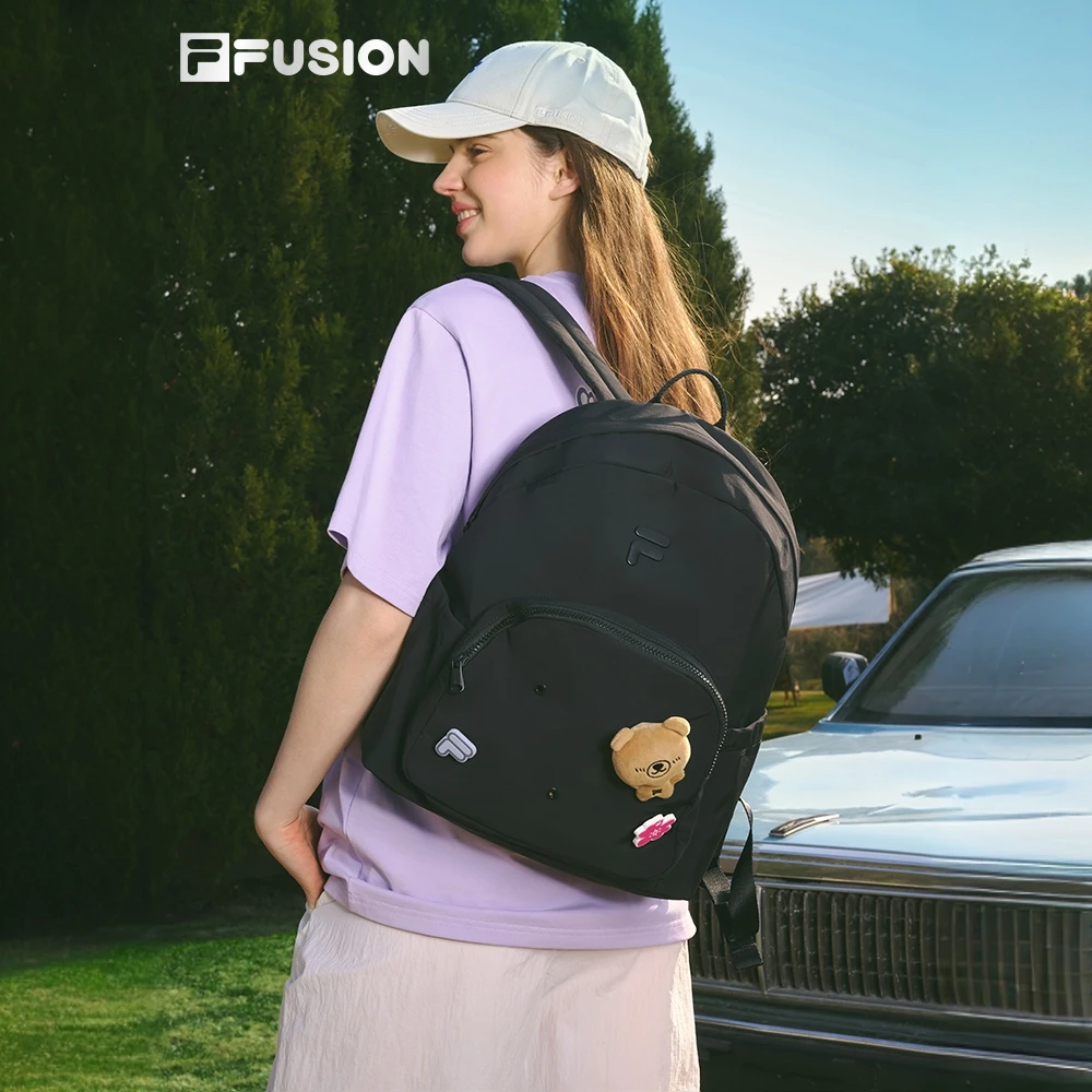 奶糖双肩包女FILA FUSION斐乐背包大容量书包电脑包T13W523101F