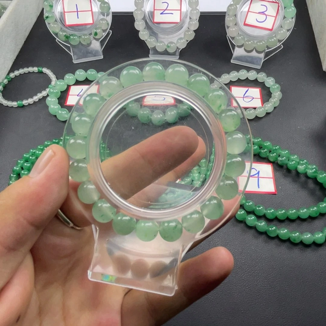 石英质玉（非洲翠）手链合金