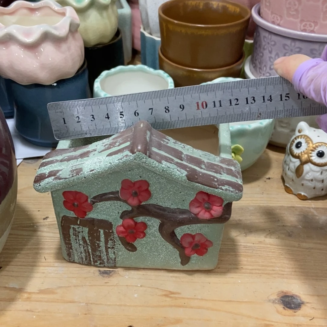 红陶高温陶瓷花盆