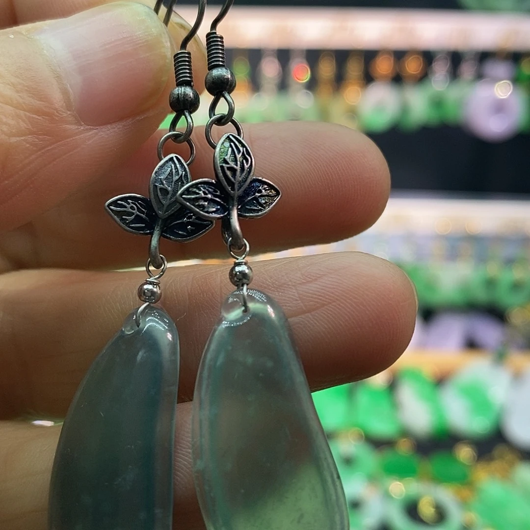 翡翠未镶嵌耳饰耳饰