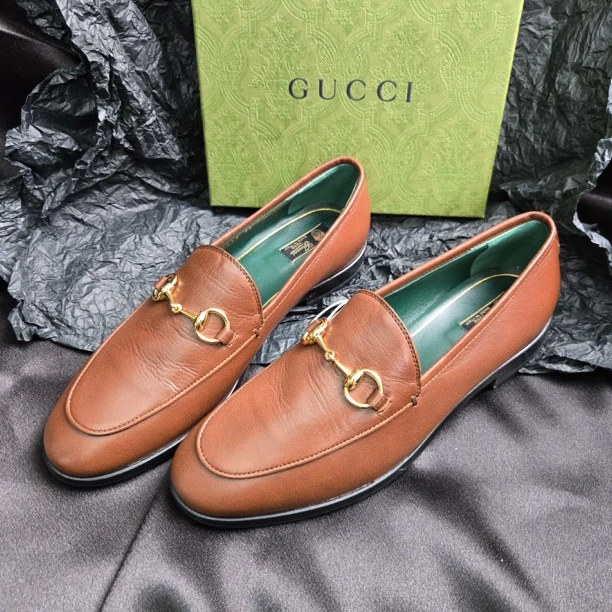 未使用 GUCCI/古驰 36码/经典马衔扣乐福鞋
