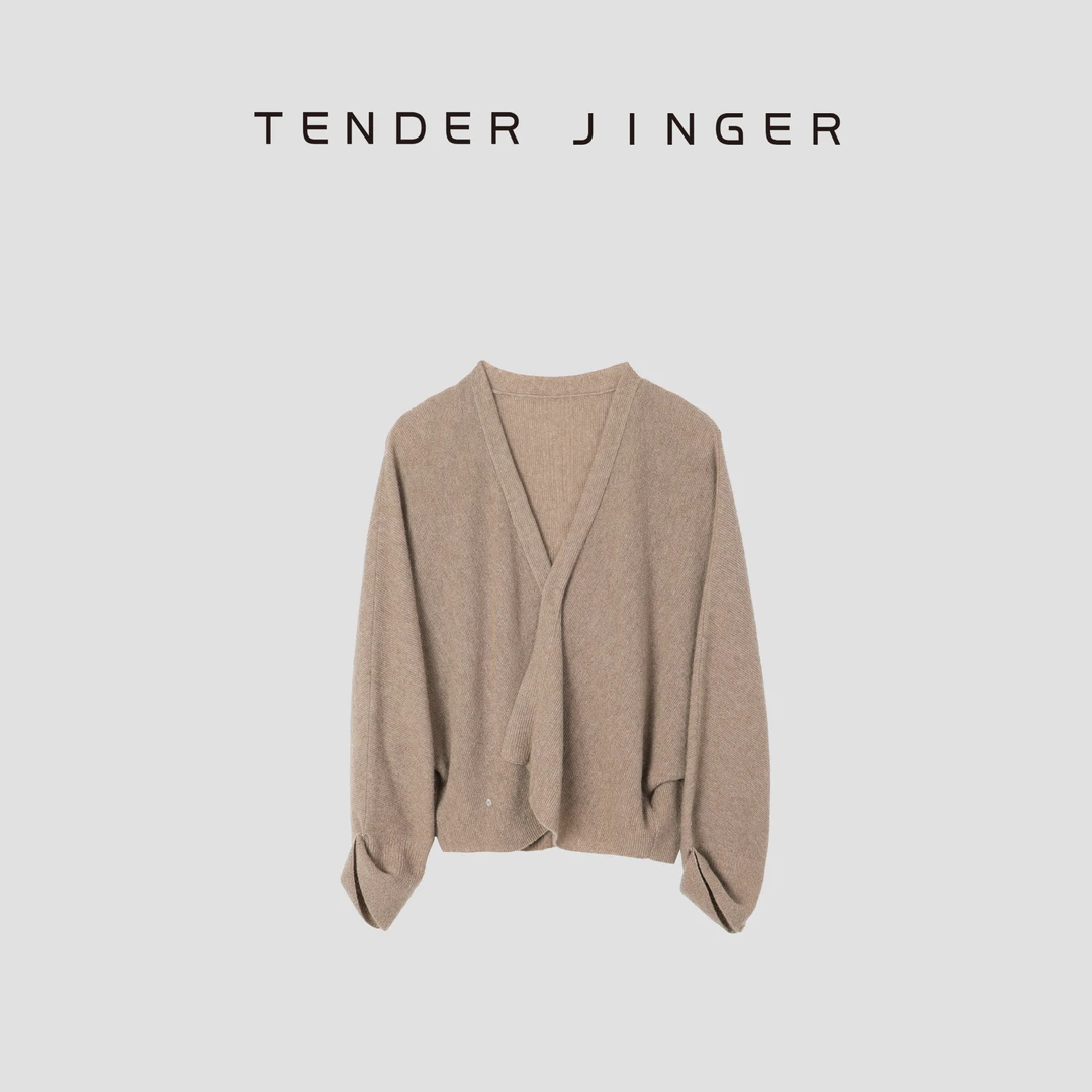 【专柜】女士山羊绒显瘦无扣针织开衫T44YSY75145