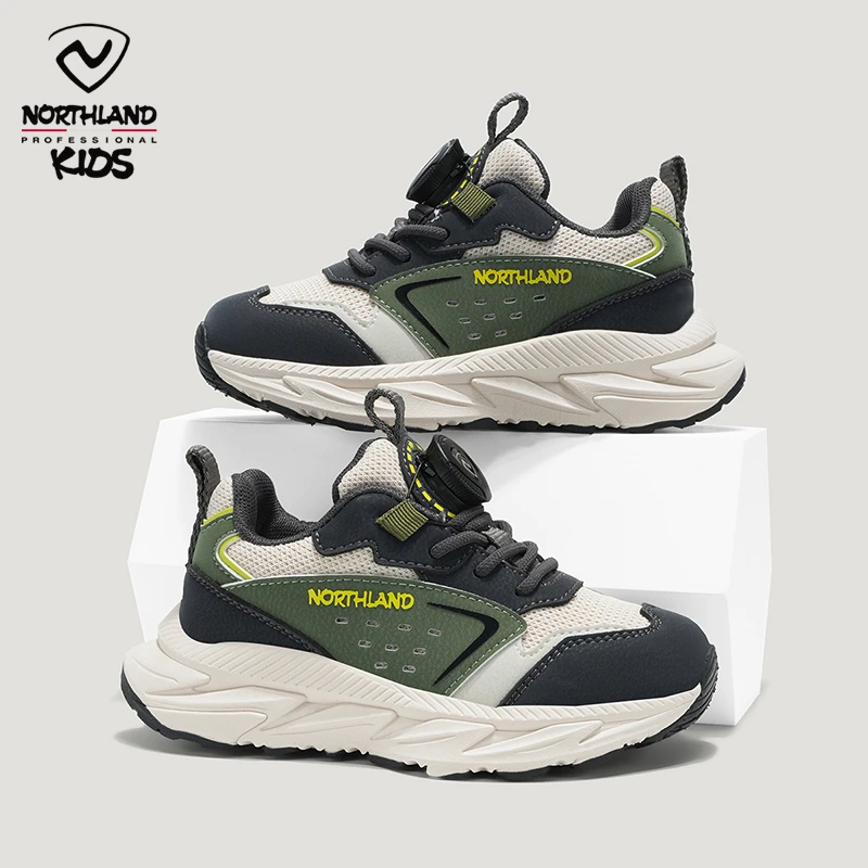 男童旋转纽扣运动鞋2024秋季新款防滑儿童跑步老爹鞋中大童3175