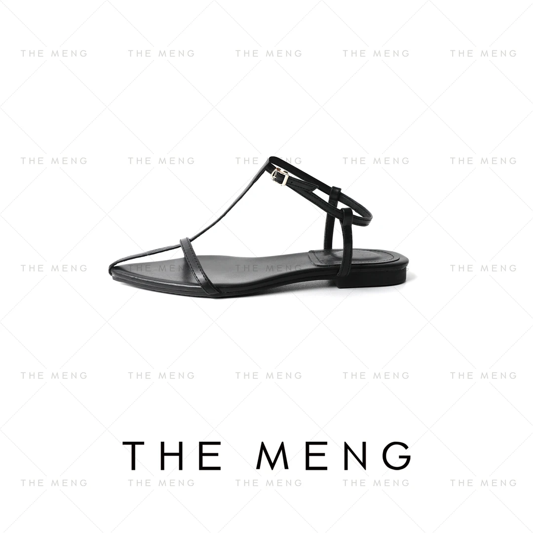 THE MENG【搭配单品】小牛皮羊皮法式细带通勤休闲鞋#M252R0001