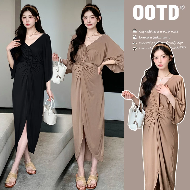 孕妇装夏装连衣裙2025新款气质裙子显瘦法式潮妈孕期高级穿搭夏季