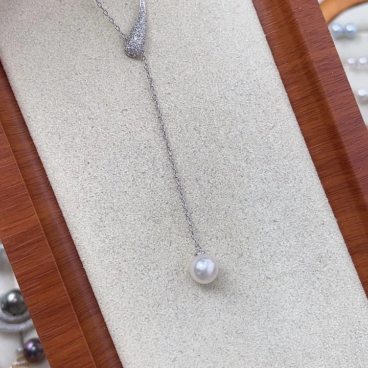 颈饰银S925镶嵌海水珍珠