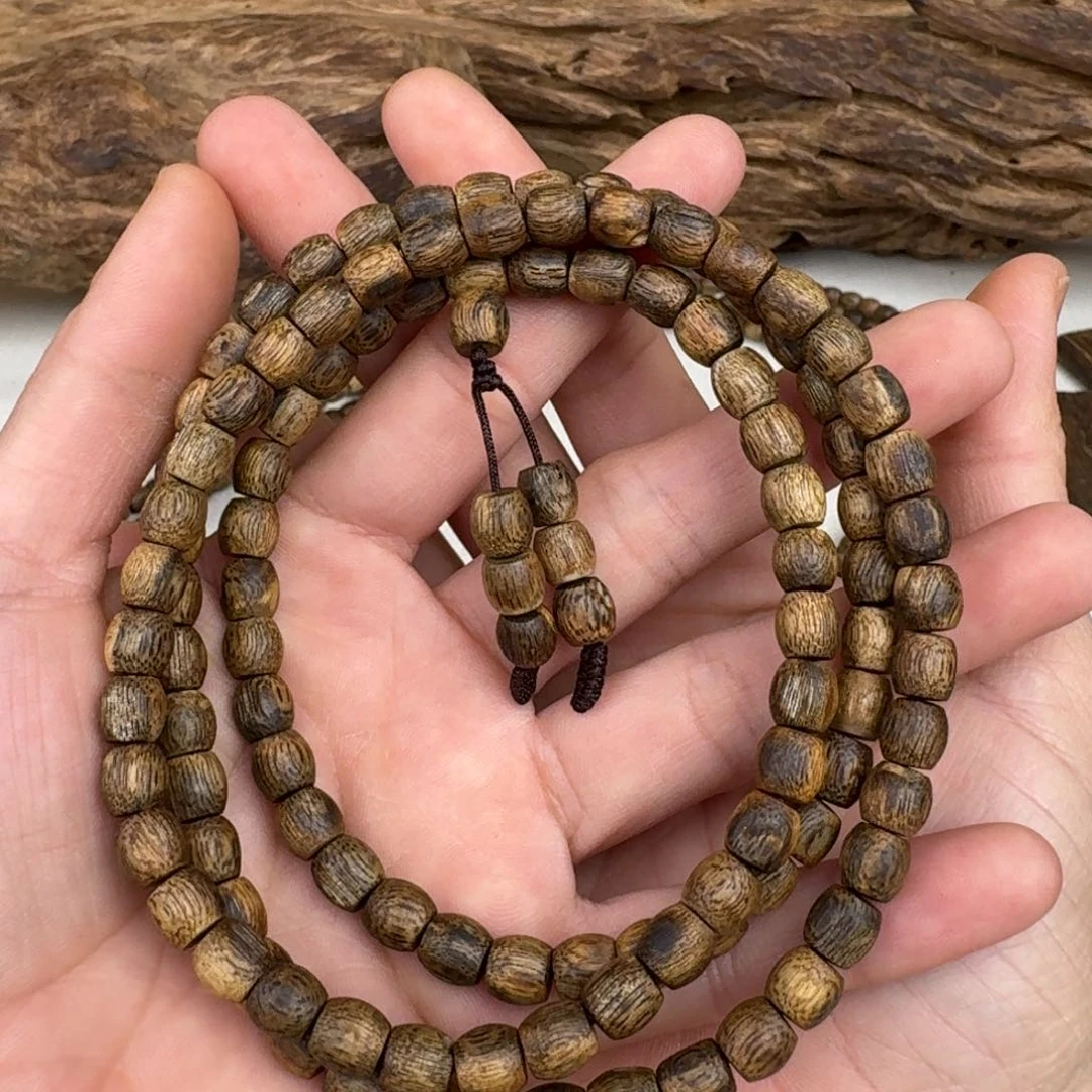 沉香手串棋楠沉香西瓜叶九五沉鼓珠卡7+保31克