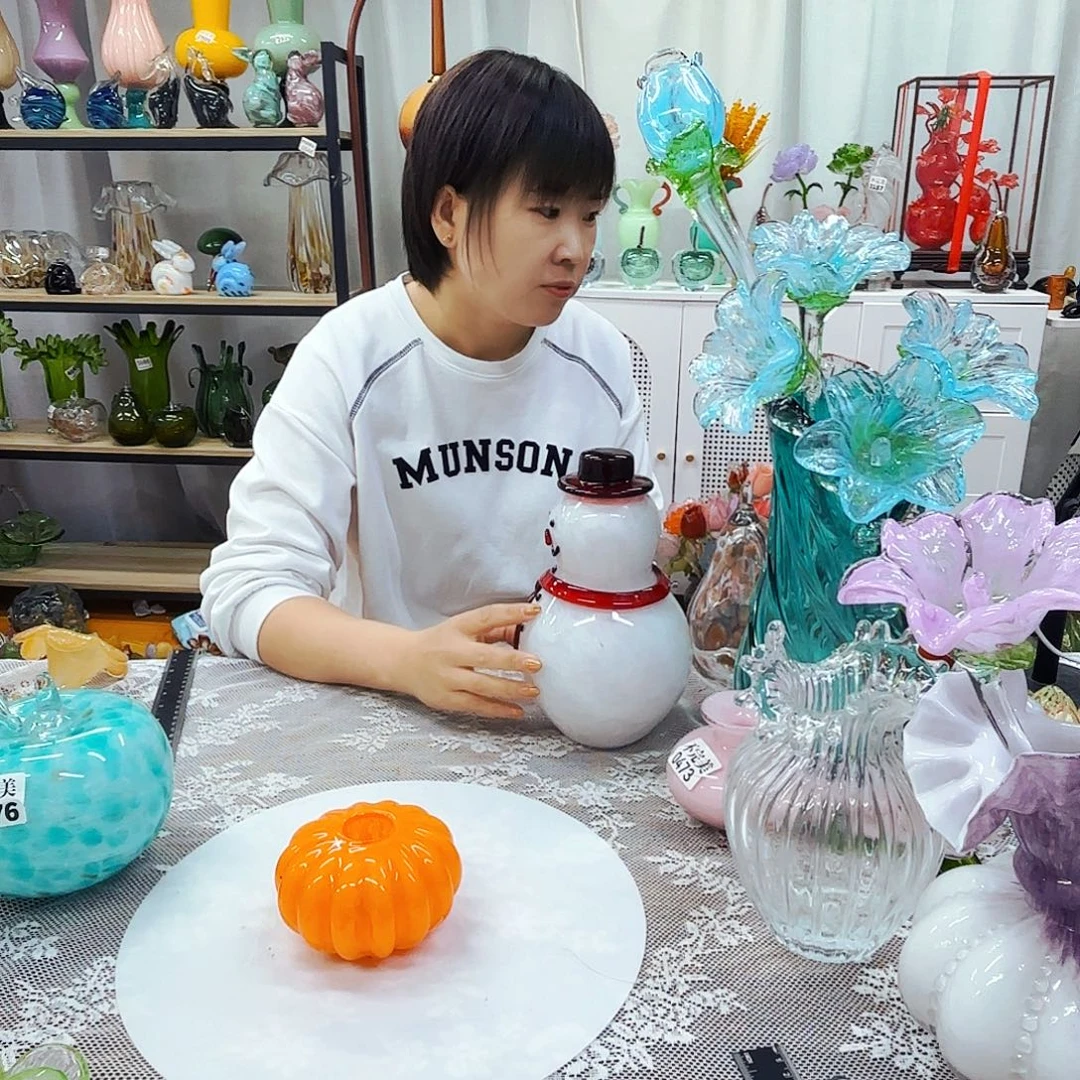 安妮家居琉璃花瓶摆件