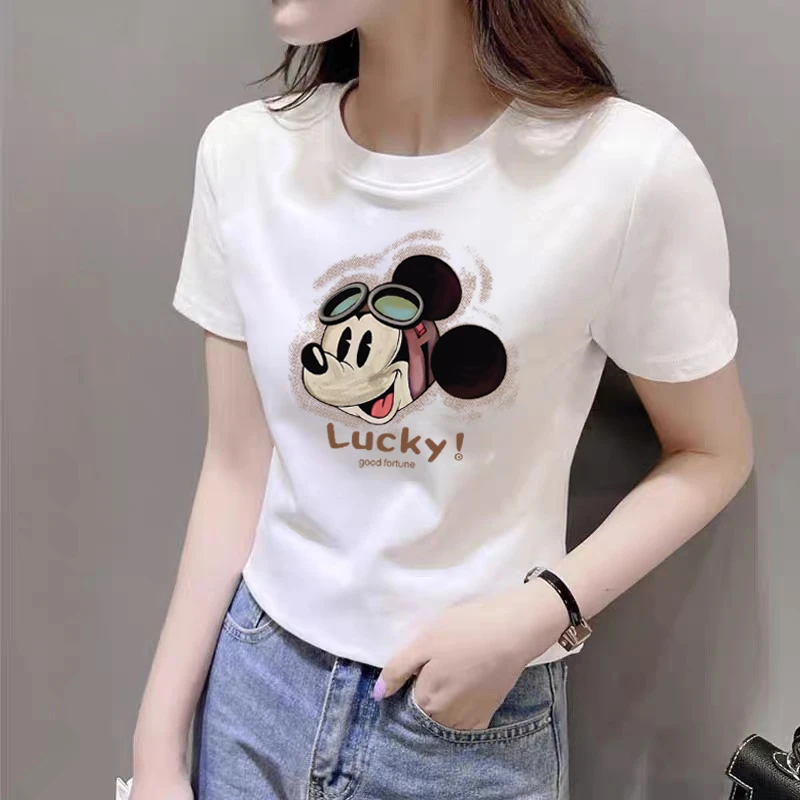 夏日多巴胺穿搭短款辣妹上衣设计感小众t恤女短袖正肩白色洋气ins