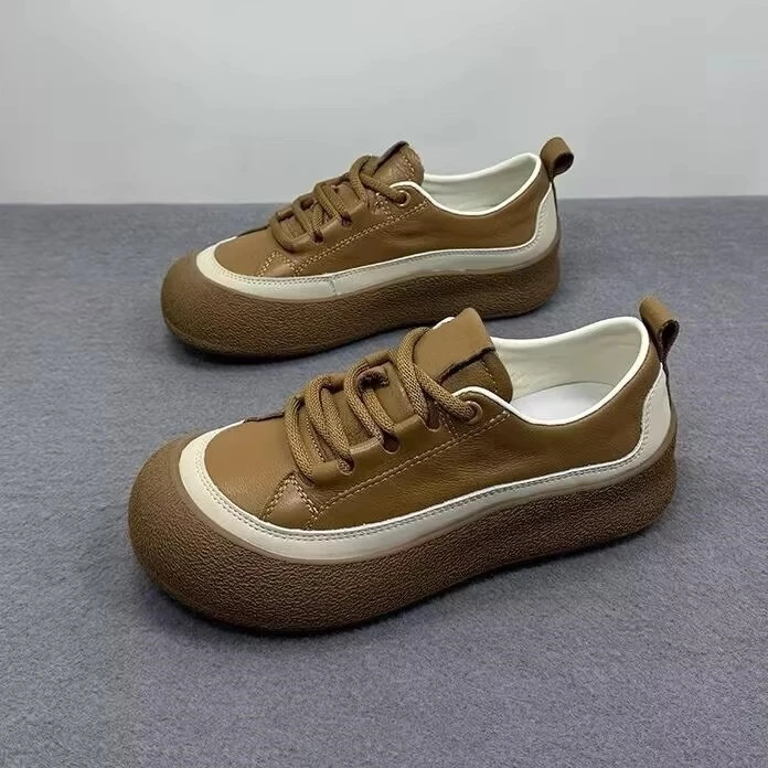 厚底德训鞋女款2025春秋新款百搭复古增高休闲小白鞋爆款运动板鞋