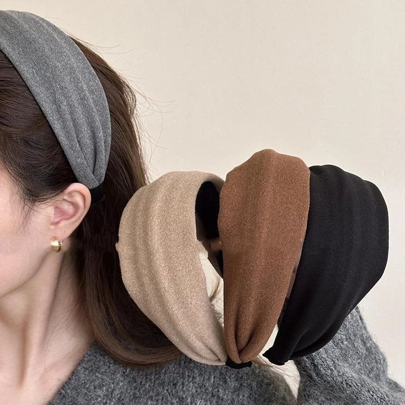 日常外戴宽边发捆发箍女2025新款压发高颅顶灰色发带发卡发旅头箍