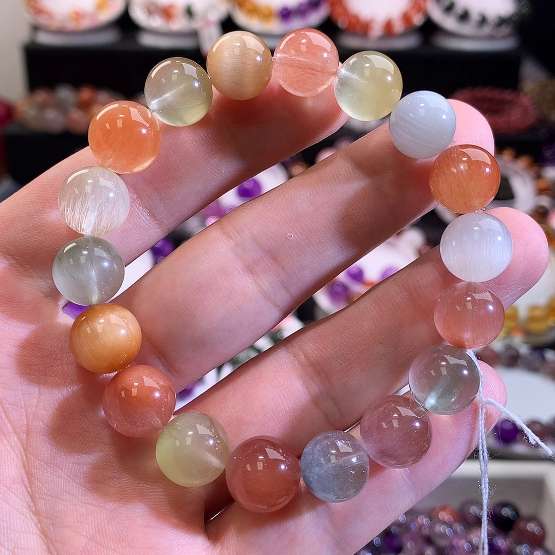 手链水晶未镶嵌糖果色彩兔毛10.5m+