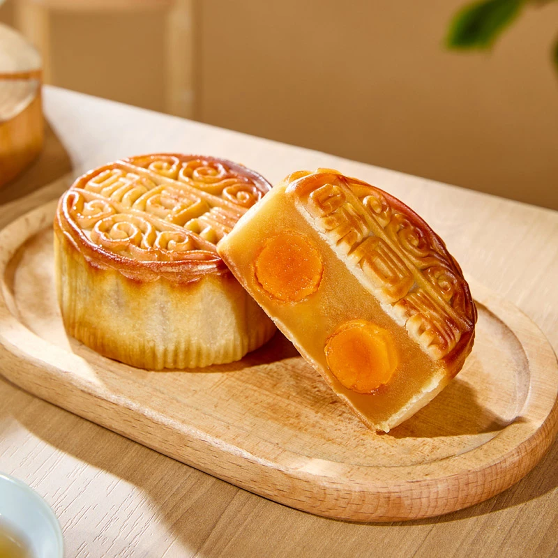 【到手4只720克真蛋黄】味同斋正宗广式双蛋黄莲蓉月饼180g*4个早餐