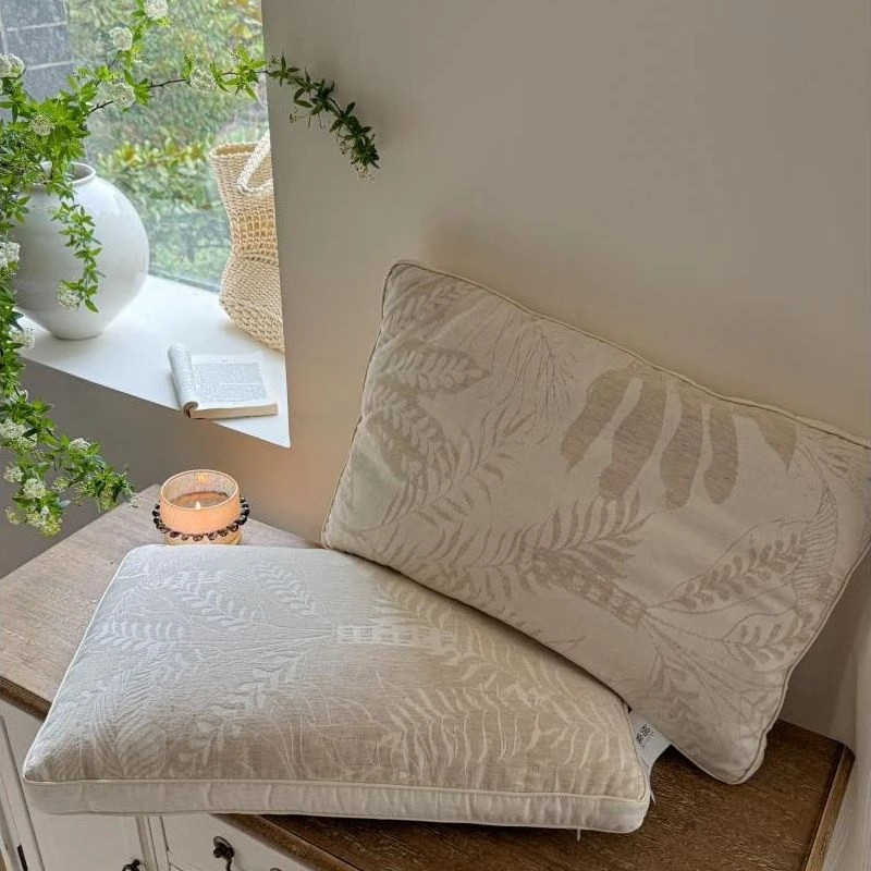 CJHong.绿野仙踪 棉麻棉花枕提花立体边家用舒适支撑枕芯单只装