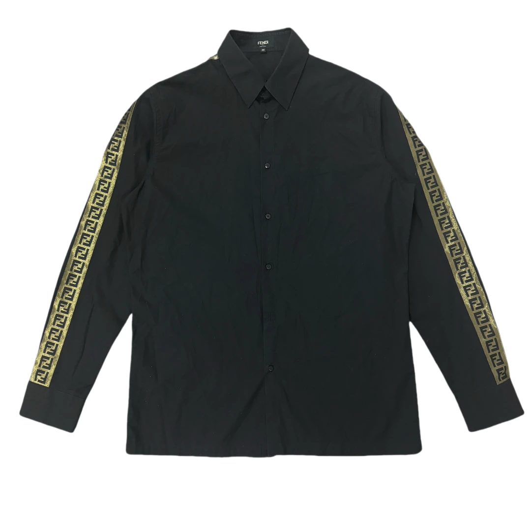 99新 FENDI/芬迪 侧边双F串标刺绣LOGO衬衫外套/40码